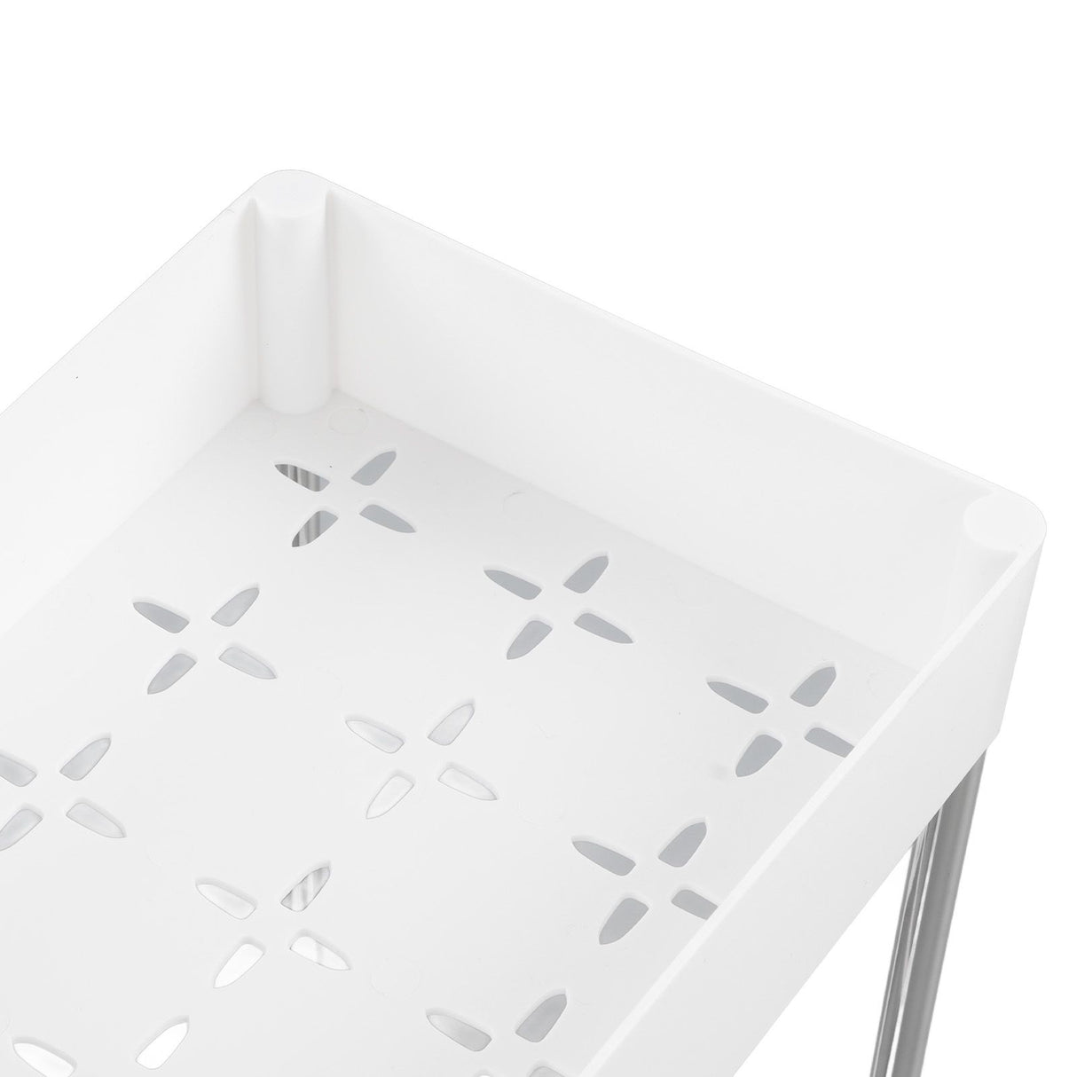 Slide Out Storage Baskets ABS Under Sink Organizer Cabinet Sliding Drawers for Kitchen Bathroom Cosmetic Storage White