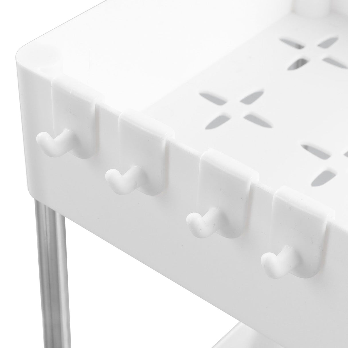 Slide Out Storage Baskets ABS Under Sink Organizer Cabinet Sliding Drawers for Kitchen Bathroom Cosmetic Storage White