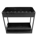 Slide Out Storage Basket Under Sink Organizer for Cabinet Sliding Drawers Countertop Pantry HIPS Black