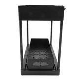Slide Out Storage Basket Under Sink Organizer for Cabinet Sliding Drawers Countertop Pantry HIPS Black