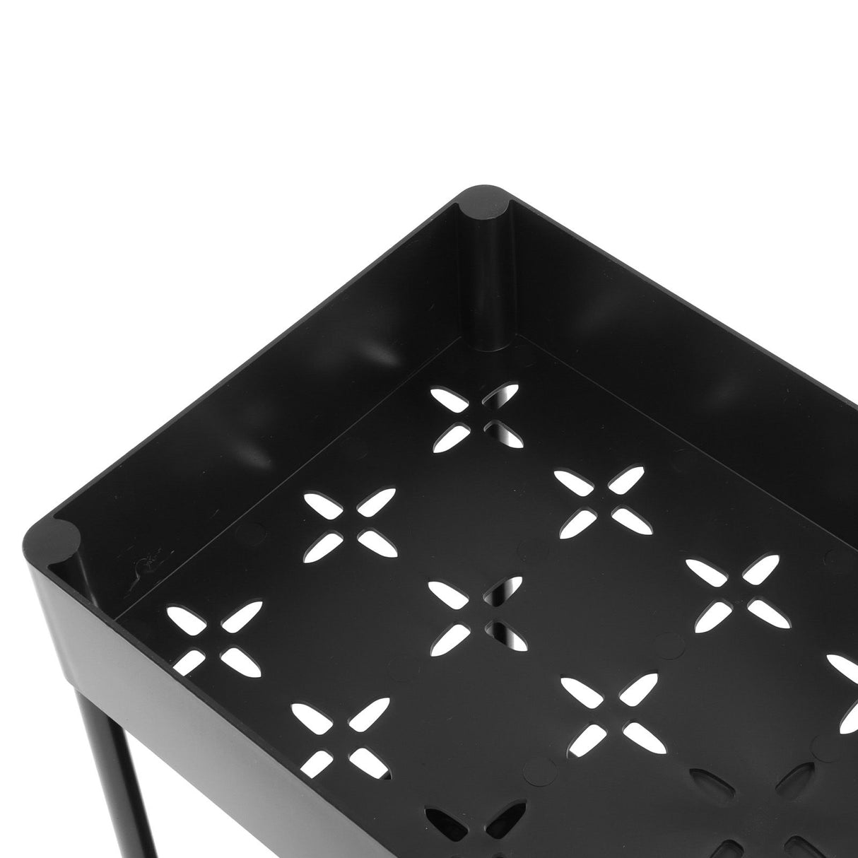 Slide Out Storage Basket Under Sink Organizer for Cabinet Sliding Drawers Countertop Pantry HIPS Black