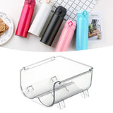 Water Bottle Organizer Transparent Stackable Space Saving Water Bottle Storage Holder Rack for Vacuum Cup 2 Grids
