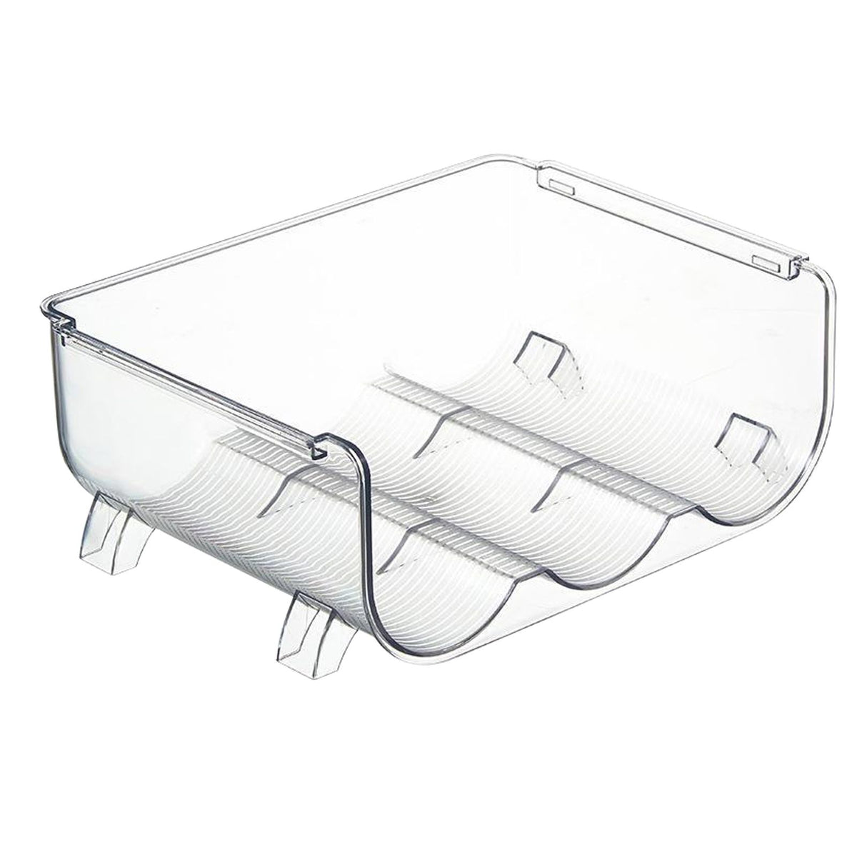 Water Bottle Organizer Transparent Stackable Space Saving Water Bottle Storage Holder Rack for Vacuum Cup 3 Grids
