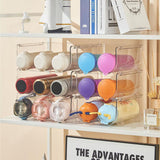 Water Bottle Organizer Transparent Stackable Space Saving Water Bottle Storage Holder Rack for Vacuum Cup 3 Grids