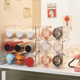 Water Bottle Organizer Transparent Stackable Space Saving Water Bottle Storage Holder Rack for Vacuum Cup 3 Grids - Extra Image