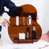 Cosmetic Storage Rack Makeup Shelf Organizer for Bathroom Bedroom Dressing Room Desk Amber S