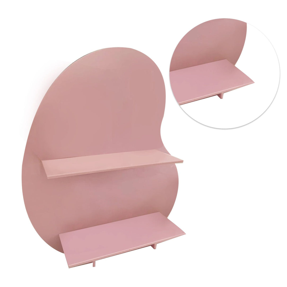 Cosmetic Storage Rack Makeup Shelf Organizer for Bathroom Bedroom Dressing Room Desk Pink S