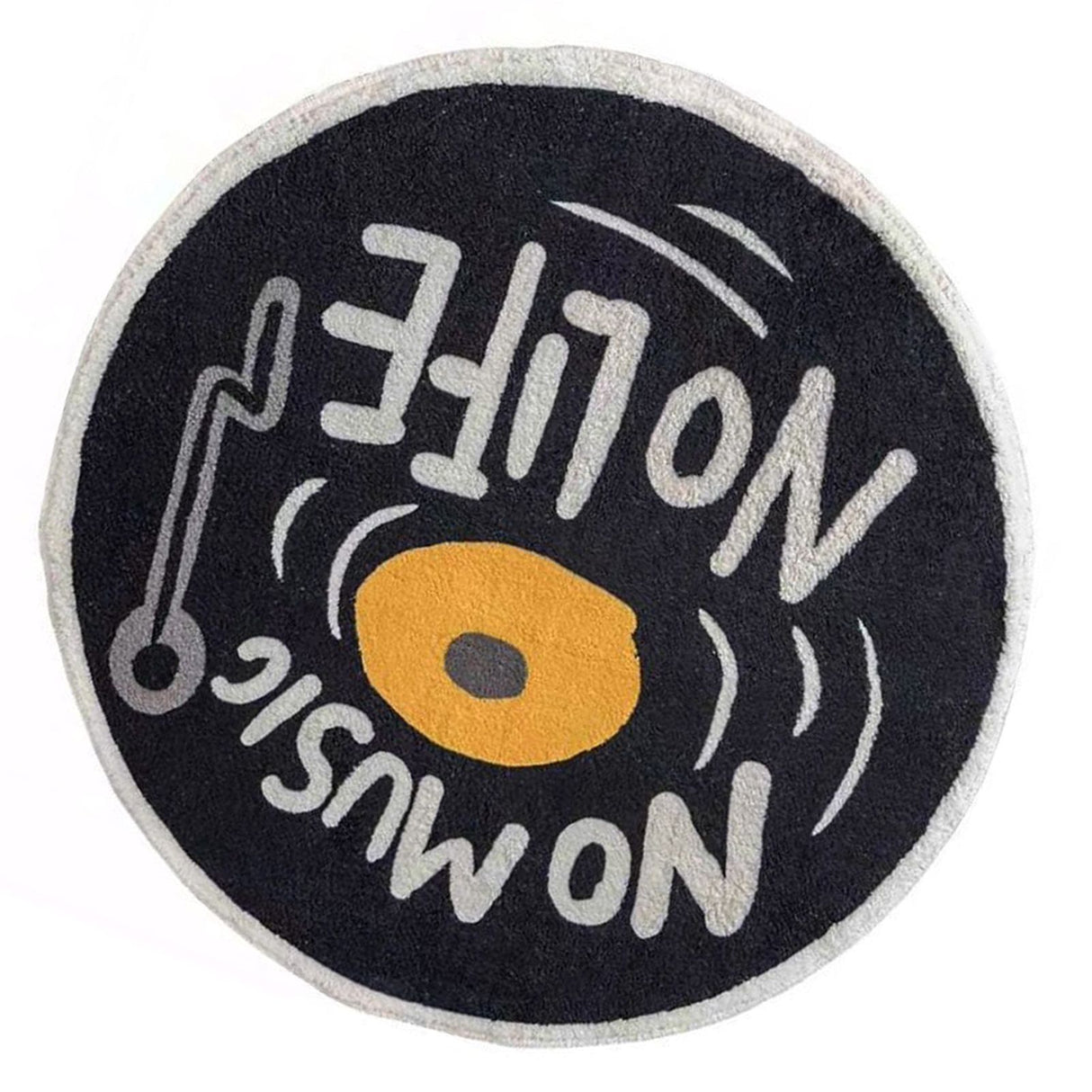 Water Absorbent Mat Retro CD Disk Design Anti Slip Thick Soft Imitation Cashmere Home Bathroom Mat Type 1 100x100cm