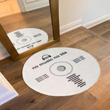 Water Absorbent Mat Retro CD Disk Design Anti Slip Thick Soft Imitation Cashmere Home Bathroom Mat Type 2 100x100cm