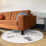 Water Absorbent Mat Retro CD Disk Design Anti Slip Thick Soft Imitation Cashmere Home Bathroom Mat Type 2 100x100cm