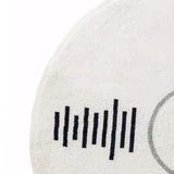 Water Absorbent Mat Retro CD Disk Design Anti Slip Thick Soft Imitation Cashmere Home Bathroom Mat Type 2 100x100cm - Close-Up Angle