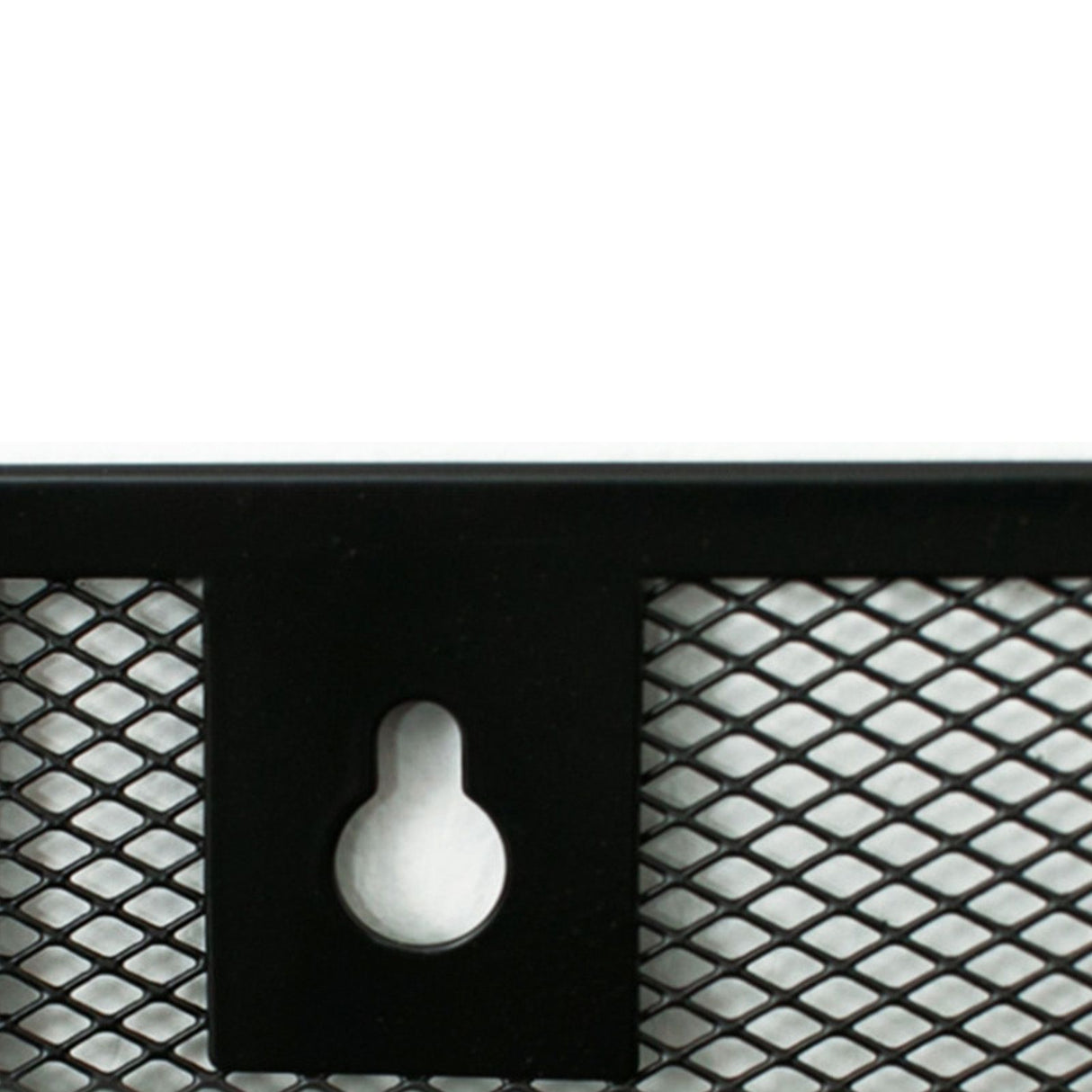 5 Tier Wall File Organizer Vertical Placement Glossy Edges Wall Mount File Holder with Hanging Hole for Office Black