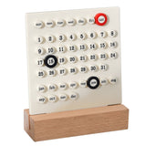 Wooden Kids Calendar DIY Hand Operated Develop Planning Skills Perpetual Calendar for Home White