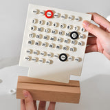 Wooden Kids Calendar DIY Hand Operated Develop Planning Skills Perpetual Calendar for Home White - Rear View