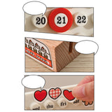 Wooden Kids Calendar DIY Hand Operated Develop Planning Skills Perpetual Calendar for Home White