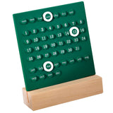 Wooden Kids Calendar DIY Hand Operated Develop Planning Skills Perpetual Calendar for Home Green