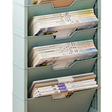Classroom Bookshelf Multilayer with Universal Wheel Book Storage Shelving for Living Room