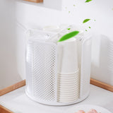 Disposable Cup Storage Organizer 4 Compartment 360 Degree Rotating Coffee Cup Dispenser for Coffee Shops Dessert Stores