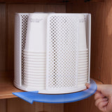 Disposable Cup Storage Organizer 4 Compartment 360 Degree Rotating Coffee Cup Dispenser for Coffee Shops Dessert Stores