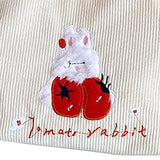 Cute Handbag Snap Button Closure Thickened Cute Pattern Fashionable Small Tote Bag for Shopping Commuting Strawberry
