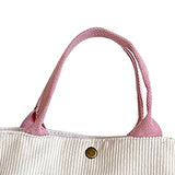 Cute Handbag Snap Button Closure Thickened Cute Pattern Fashionable Small Tote Bag for Shopping Commuting Strawberry