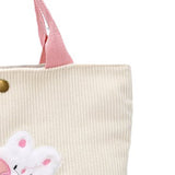 Cute Handbag Snap Button Closure Thickened Cute Pattern Fashionable Small Tote Bag for Shopping Commuting Pink Flower