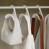 Purse Hanger Bag Arc Door Closet Hanger Hook for Satchel Coat Haversack Belt Storage White