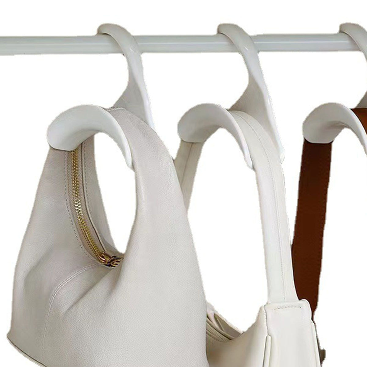 Purse Hanger Bag Arc Door Closet Hanger Hook for Satchel Coat Haversack Belt Storage White