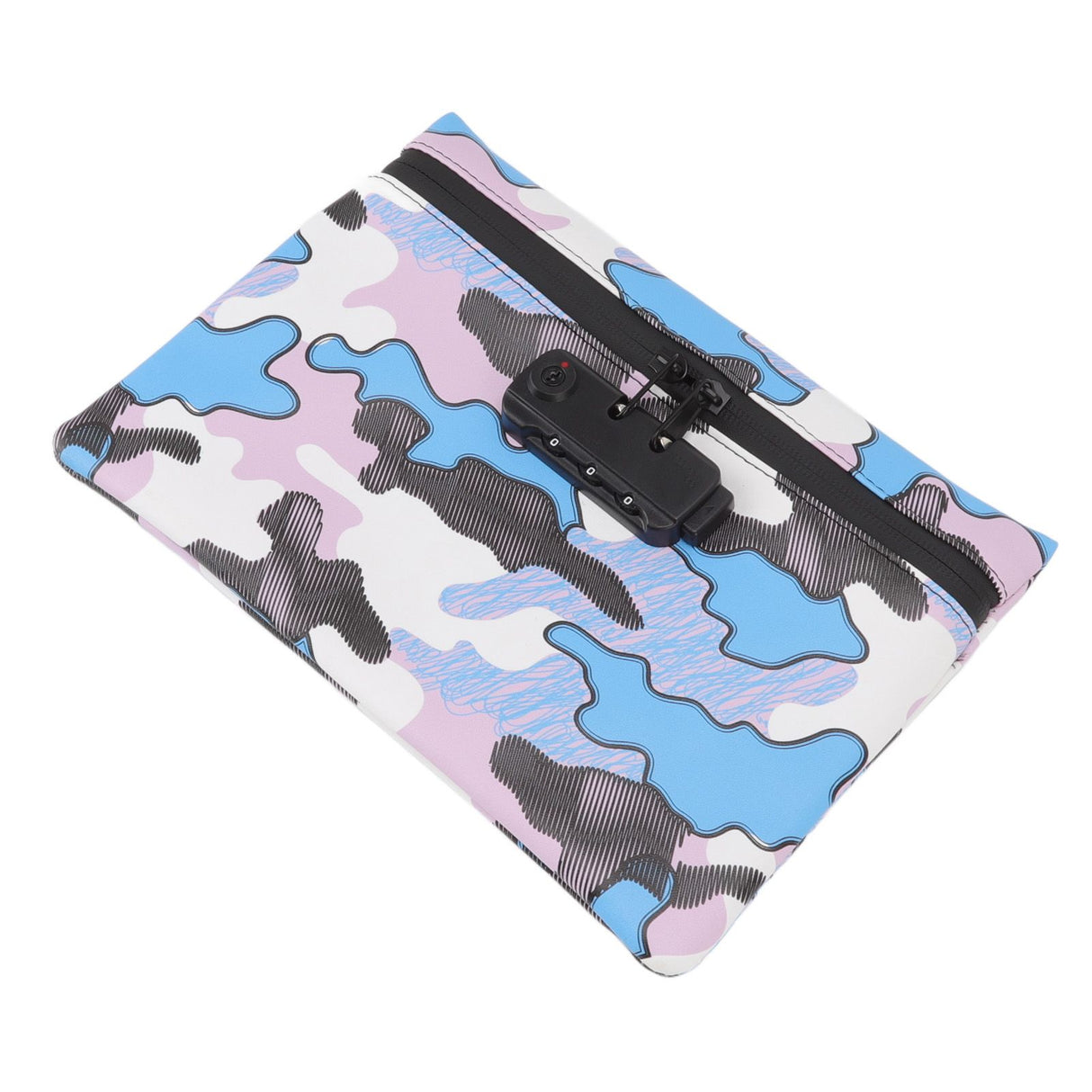 Smell Proof Bag Storage Carrying Bag PU Leather with Combination Lock for Home Outdoor