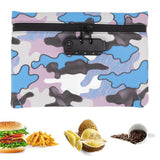 Smell Proof Bag Storage Carrying Bag PU Leather with Combination Lock for Home Outdoor