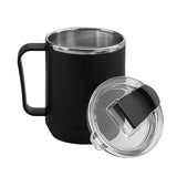 Coffee Mug 460ml 304 Stainless Steel Liner Leakproof Elegant Portable Mug for Outdoor Activities Black