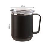 Coffee Mug 460ml 304 Stainless Steel Liner Leakproof Elegant Portable Mug for Outdoor Activities Black - Extra Image