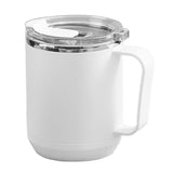 Coffee Mug 460ml 304 Stainless Steel Liner Leakproof Elegant Portable Mug for Outdoor Activities White