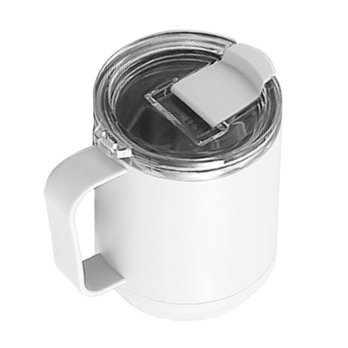 Coffee Mug 460ml 304 Stainless Steel Liner Leakproof Elegant Portable Mug for Outdoor Activities White