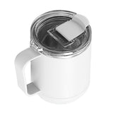 Coffee Mug 460ml 304 Stainless Steel Liner Leakproof Elegant Portable Mug for Outdoor Activities White - Side View
