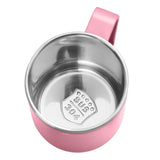 Coffee Mug 460ml 304 Stainless Steel Liner Leakproof Elegant Portable Mug for Outdoor Activities Pink - Top-Down View