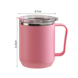 Coffee Mug 460ml 304 Stainless Steel Liner Leakproof Elegant Portable Mug for Outdoor Activities Pink - Extra Image