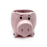 3D Pig Coffee Mug Novelty Pink Cute Pig Ceramic Coffee Tea Mug Funny Porcelain Water Cup for Home Indoor - Front View
