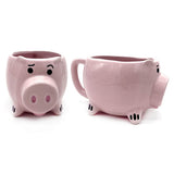 3D Pig Coffee Mug Novelty Pink Cute Pig Ceramic Coffee Tea Mug Funny Porcelain Water Cup for Home Indoor