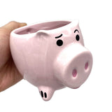 3D Pig Coffee Mug Novelty Pink Cute Pig Ceramic Coffee Tea Mug Funny Porcelain Water Cup for Home Indoor - Low Angle