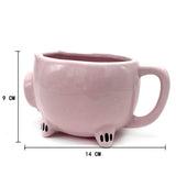 3D Pig Coffee Mug Novelty Pink Cute Pig Ceramic Coffee Tea Mug Funny Porcelain Water Cup for Home Indoor - Extra Image