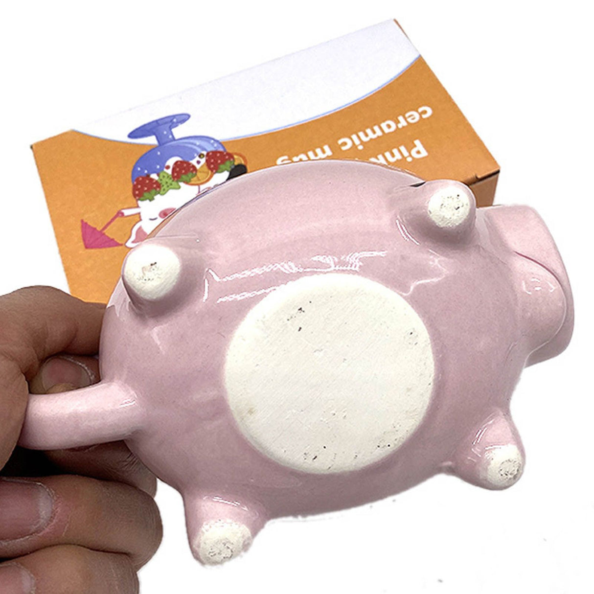 3D Pig Coffee Mug Novelty Pink Cute Pig Ceramic Coffee Tea Mug Funny Porcelain Water Cup for Home Indoor
