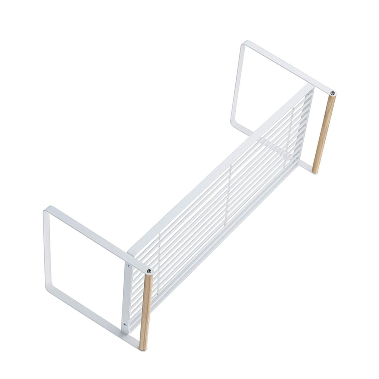 Cabinet Storage Shelf Rack Layered Storage Easy to Install Multifunction Counter Organizer Shelf for Seasoner Bowl Large White