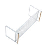 Cabinet Storage Shelf Rack Layered Storage Easy to Install Multifunction Counter Organizer Shelf for Seasoner Bowl Large White