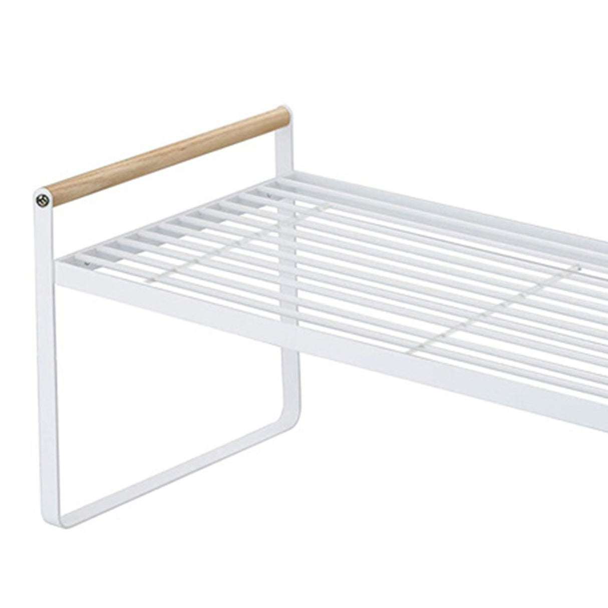 Cabinet Storage Shelf Rack Layered Storage Easy to Install Multifunction Counter Organizer Shelf for Seasoner Bowl Large White