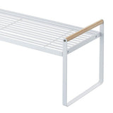 Cabinet Storage Shelf Rack Layered Storage Easy to Install Multifunction Counter Organizer Shelf for Seasoner Bowl Large White