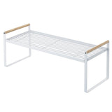 Cabinet Storage Shelf Rack Layered Storage Easy to Install Multifunction Counter Organizer Shelf for Seasoner Bowl Large White - Extra Image