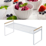Cabinet Storage Shelf Rack Layered Storage Easy to Install Multifunction Counter Organizer Shelf for Seasoner Bowl Small White