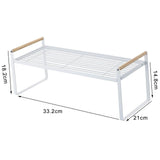 Cabinet Storage Shelf Rack Layered Storage Easy to Install Multifunction Counter Organizer Shelf for Seasoner Bowl Small White - Extra Image