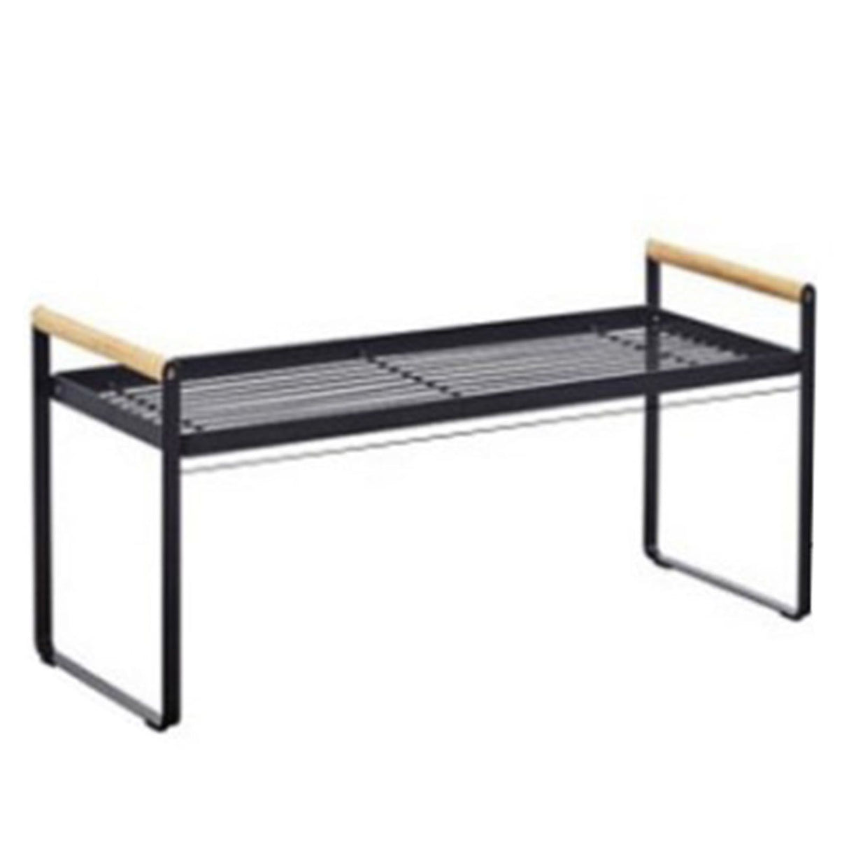 Cabinet Storage Shelf Rack Layered Storage Easy to Install Multifunction Counter Organizer Shelf for Seasoner Bowl Small Black